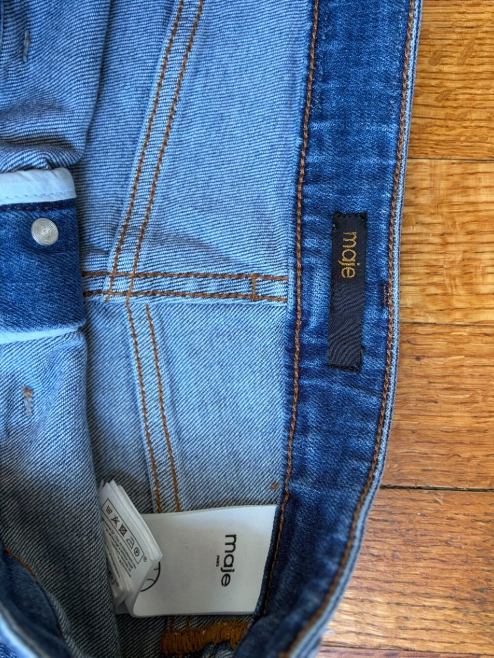 Maje - Passiony High Rise Straight Jeans in Blue - Picture 2 of 4